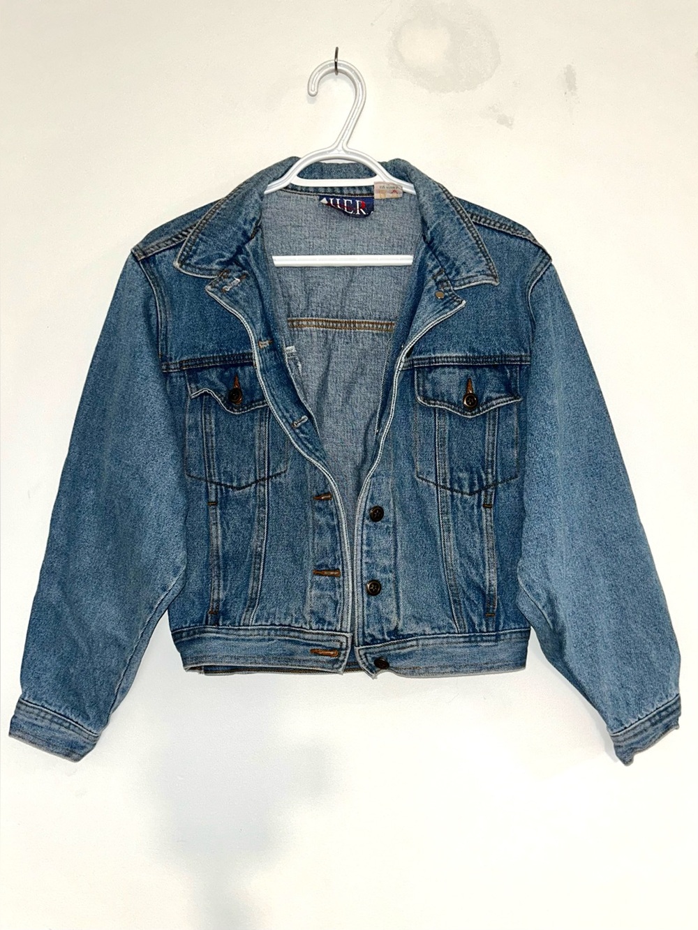 Vintage H.E.R 100% Cotton Denim Jacket Size Medium